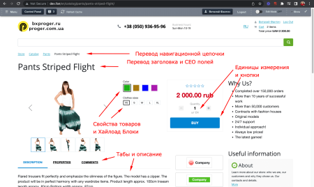 Multibahasa: Infoblocks dalam berbagai bahasa (modulemarket.translator) - решение для Битрикс